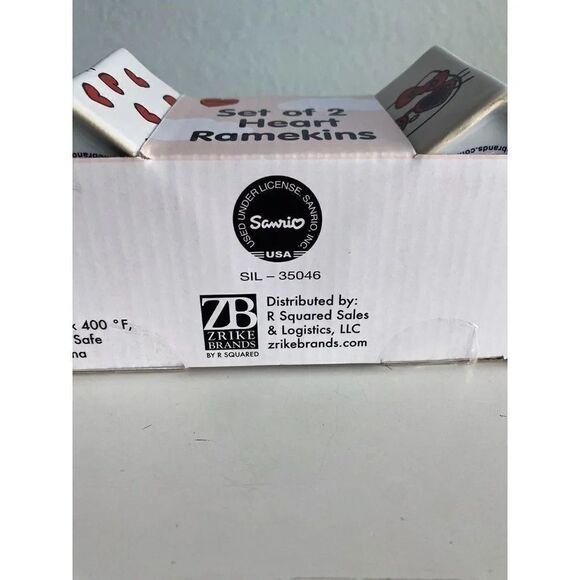 Set Of 2 Sanrio Hello Kitty Valentine Heart Shaped Ramekins Love Sunglasses NEW - Picture 9 of 14